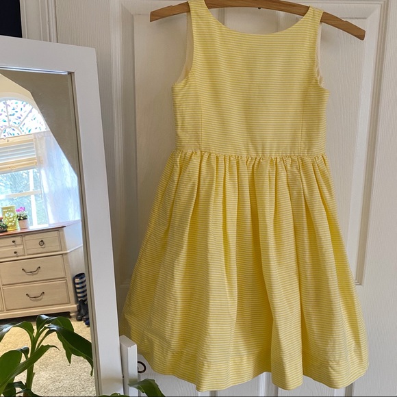 yellow seersucker dress
